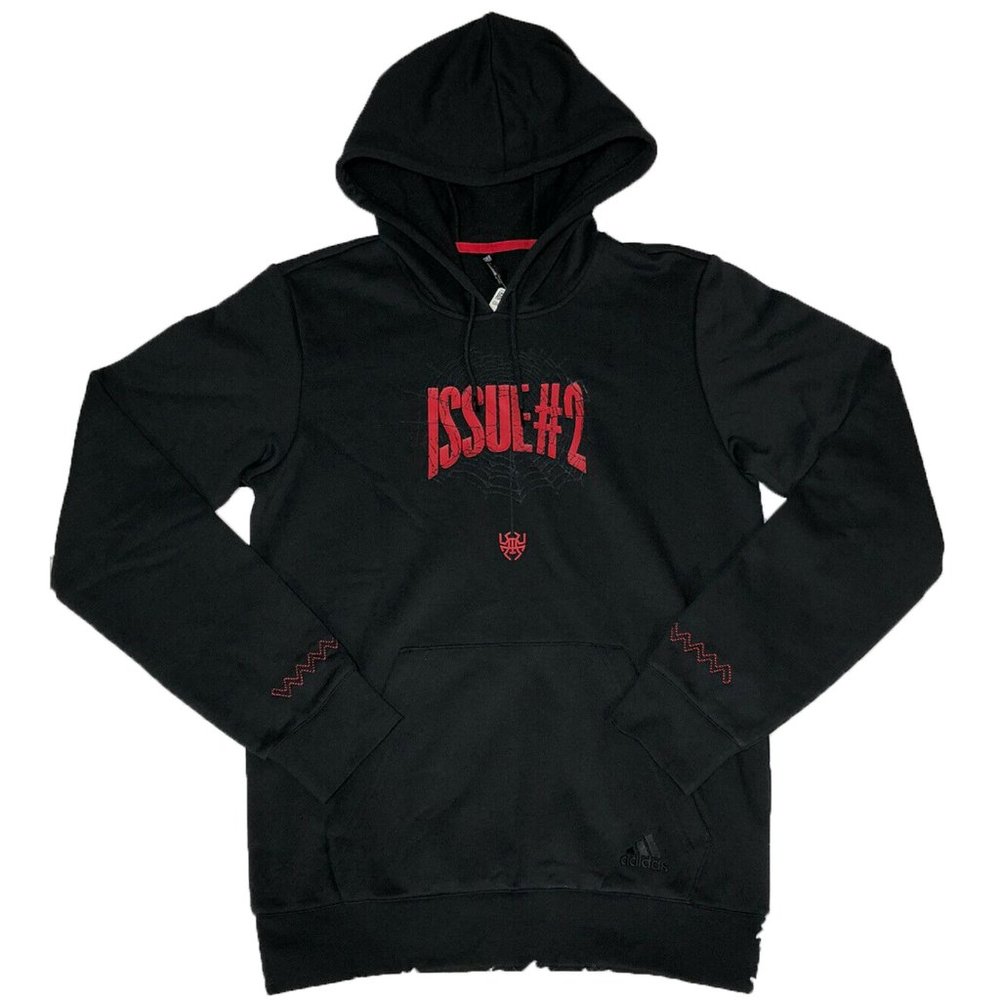 adidas DON Issue #2 Hoodie Sweatshirt Black Red - Picture 7 of 12